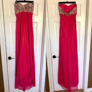 Fuschia Sparkle Prom Gown